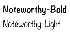 noteworthy light font